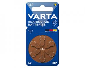 6x baterie 312 Varta 180mAh 1,45V B6
