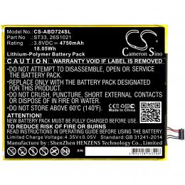 Baterie Amazon K72LL3 ST33 s kapacitou 4750 mAh