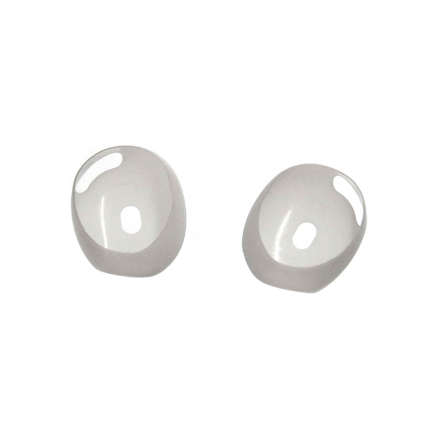 Gumki cienkie bez uszka do słuchawek Apple Airpods 4 białe ultrathin