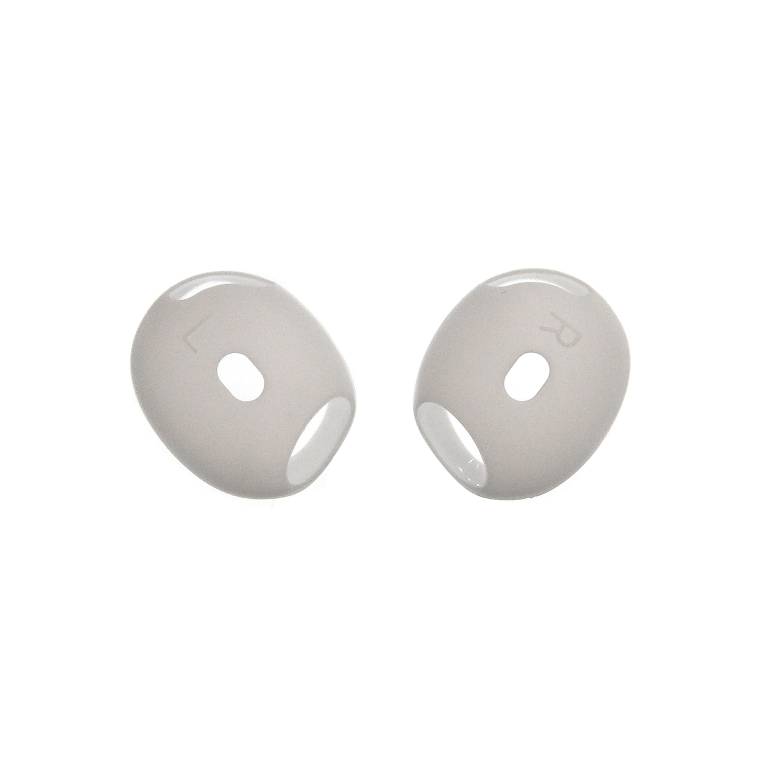 Gumki cienkie bez uszka do słuchawek Apple Airpods 4 białe ultrathin