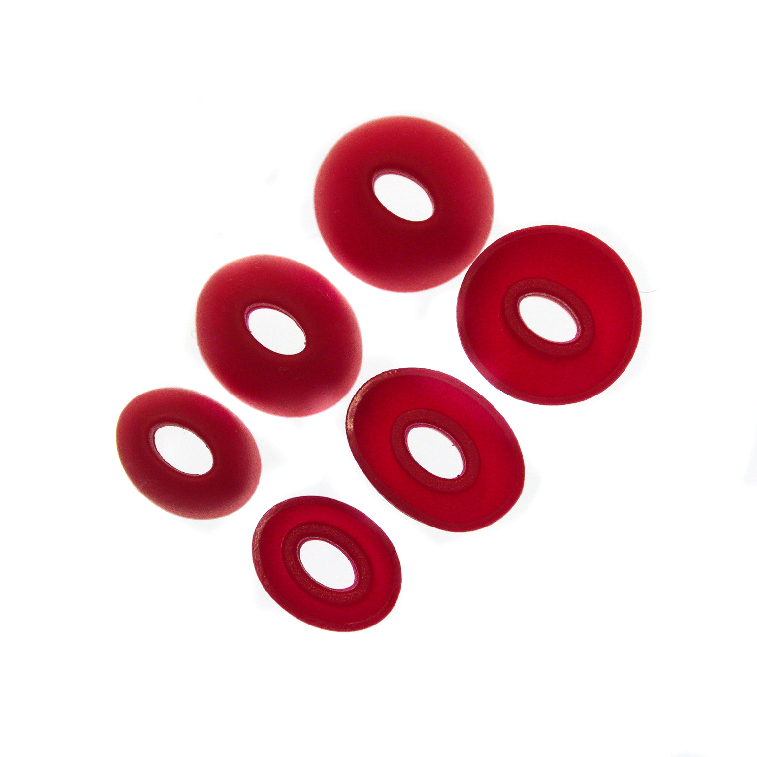 gumki owalne do Edifier / Xiaomi Redmi czerwone
