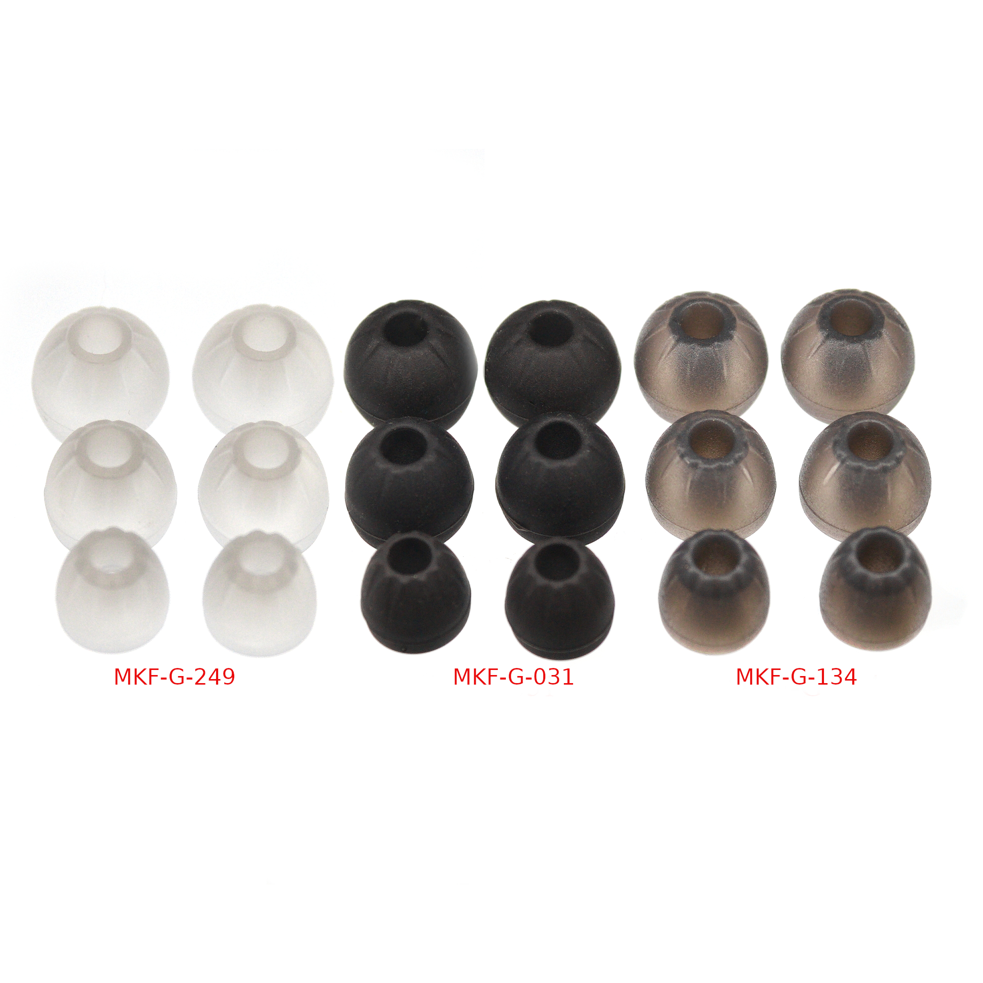 gumki do słuchawek KZ bezbarwne