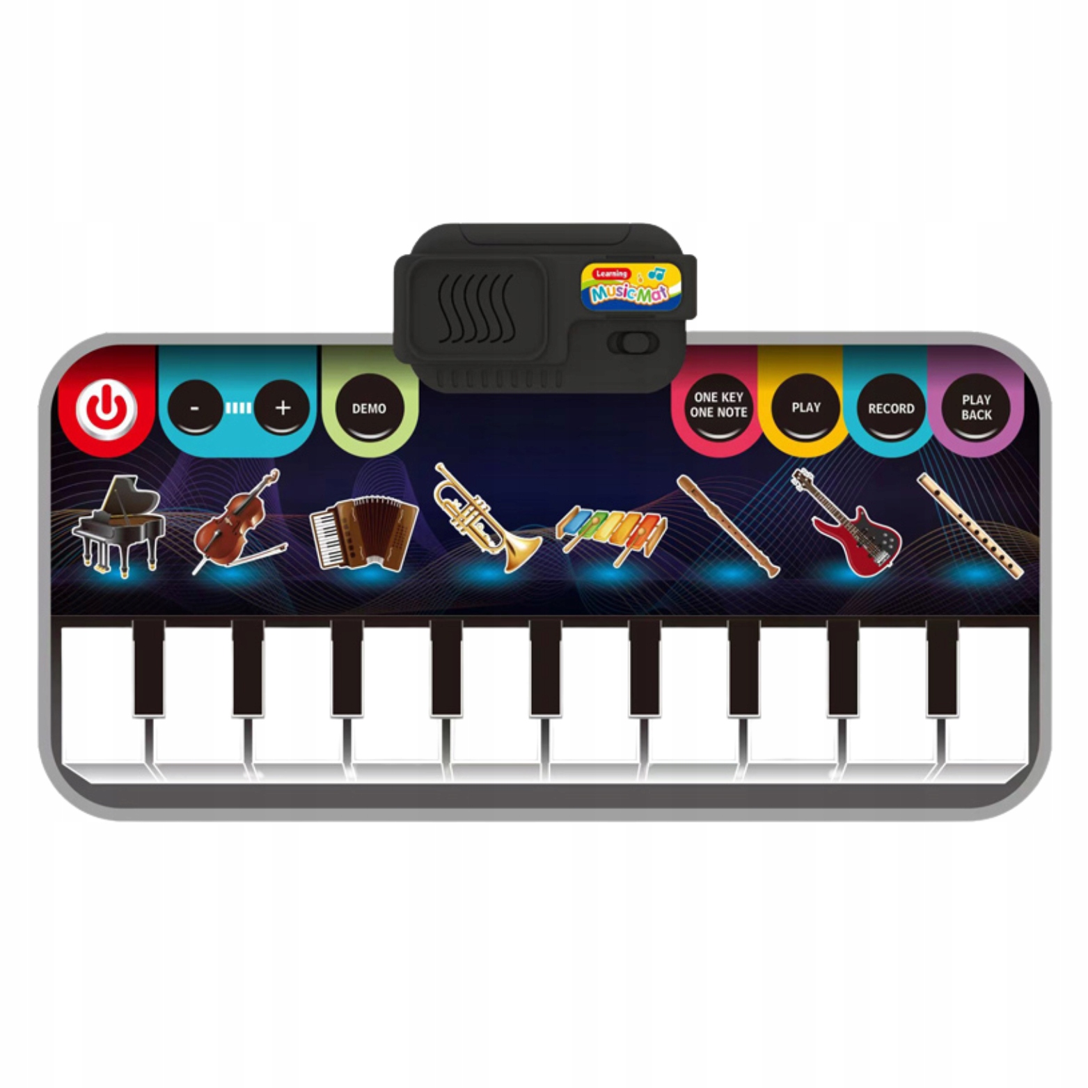 INTERAKTYWNA MATA MUZYCZNA KEYBOARD PIANINKO 8 INSTRUMENTÓW ODTWARZANIE