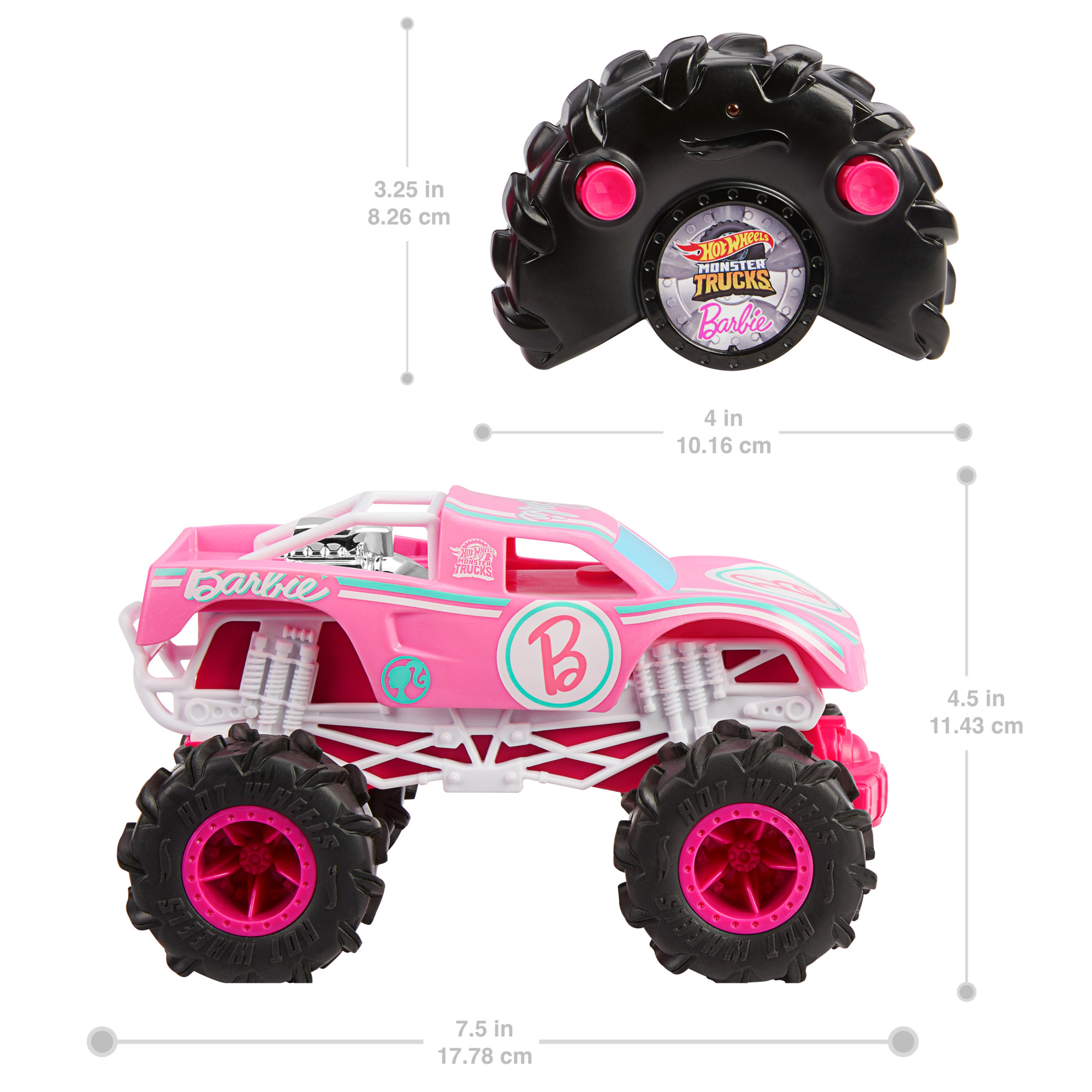 Hot Wheels Monster Truck R/C Barbie 1:24 Pojazd zdalnie sterowany HNV02