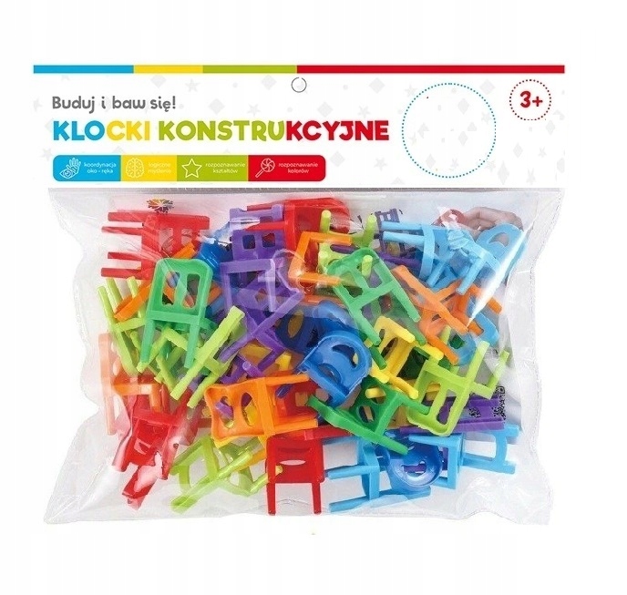 Klocki- Krzesełka konstrukcyjne KRZESŁA ASKATO