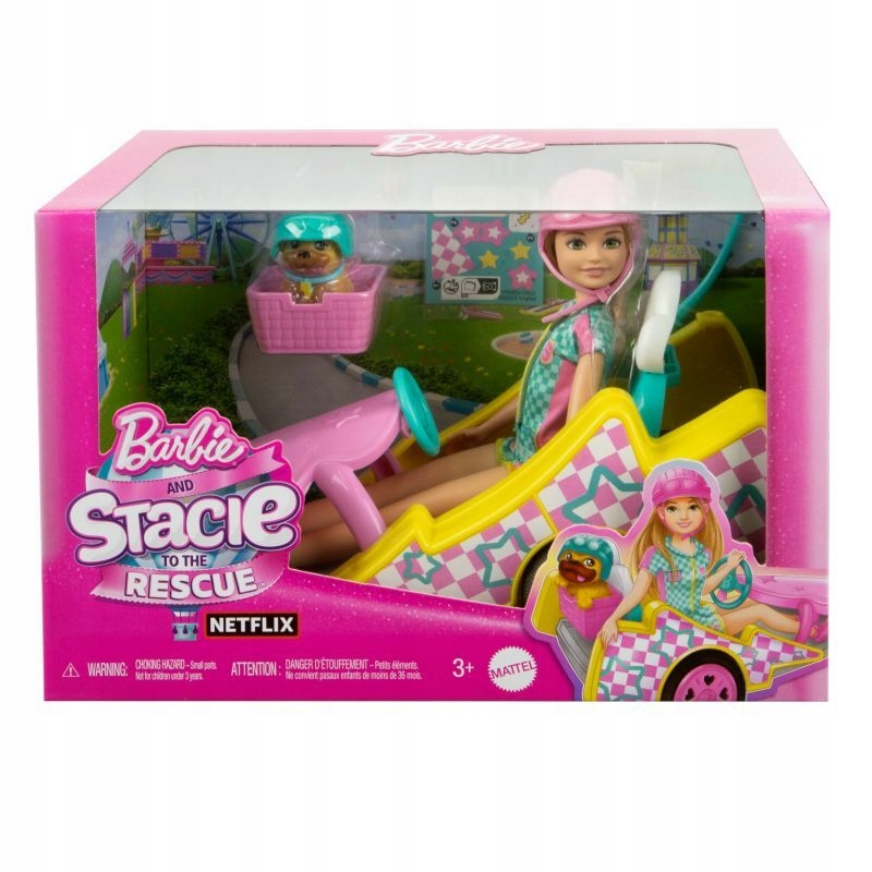 Barbie Gokart Stacie Pojazd filmowy i lalka HRM08