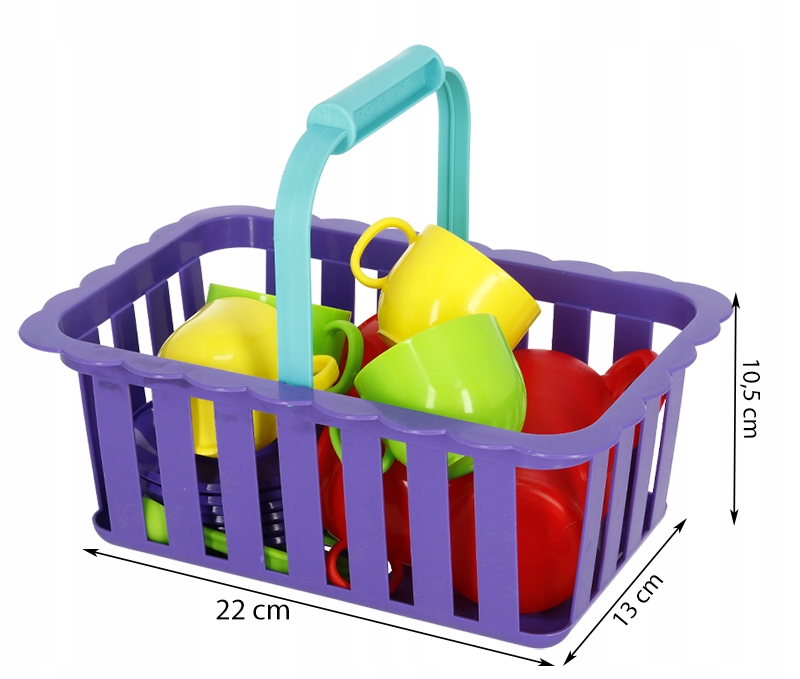 Koszyk z naczyniami, KOLOR RÓŻOWY