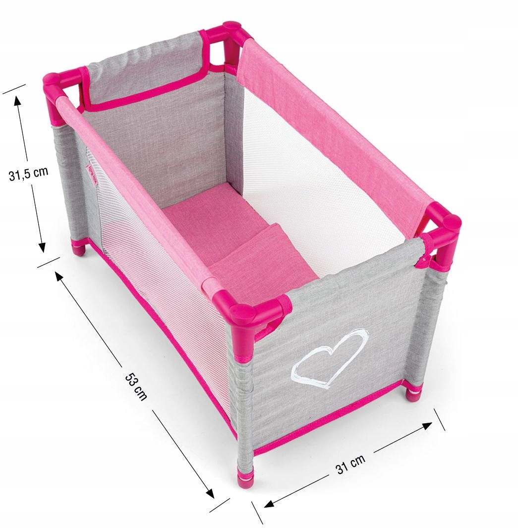 Łóżeczko Dla Lalki Krzesełko + Akcesoria Milly Mally Elsa