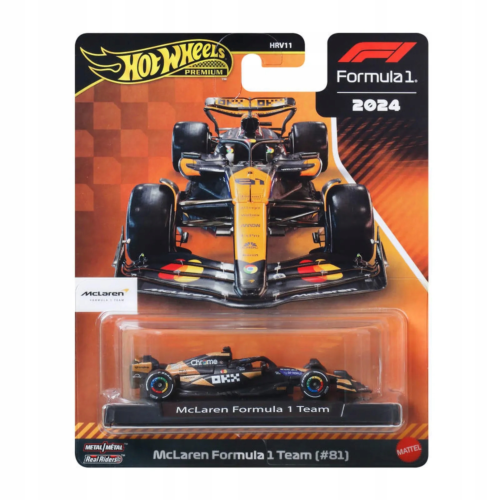 HOT WHEELS F1 McLAREN FORMUŁA 1 MCL38 #81 PIASTRI 2024 JBM25 F1 NOWY MODEL