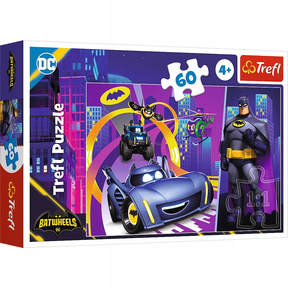 Puzzle 60 BATMAN i jego pojazdy TREFL 17400 Superbohater 4+