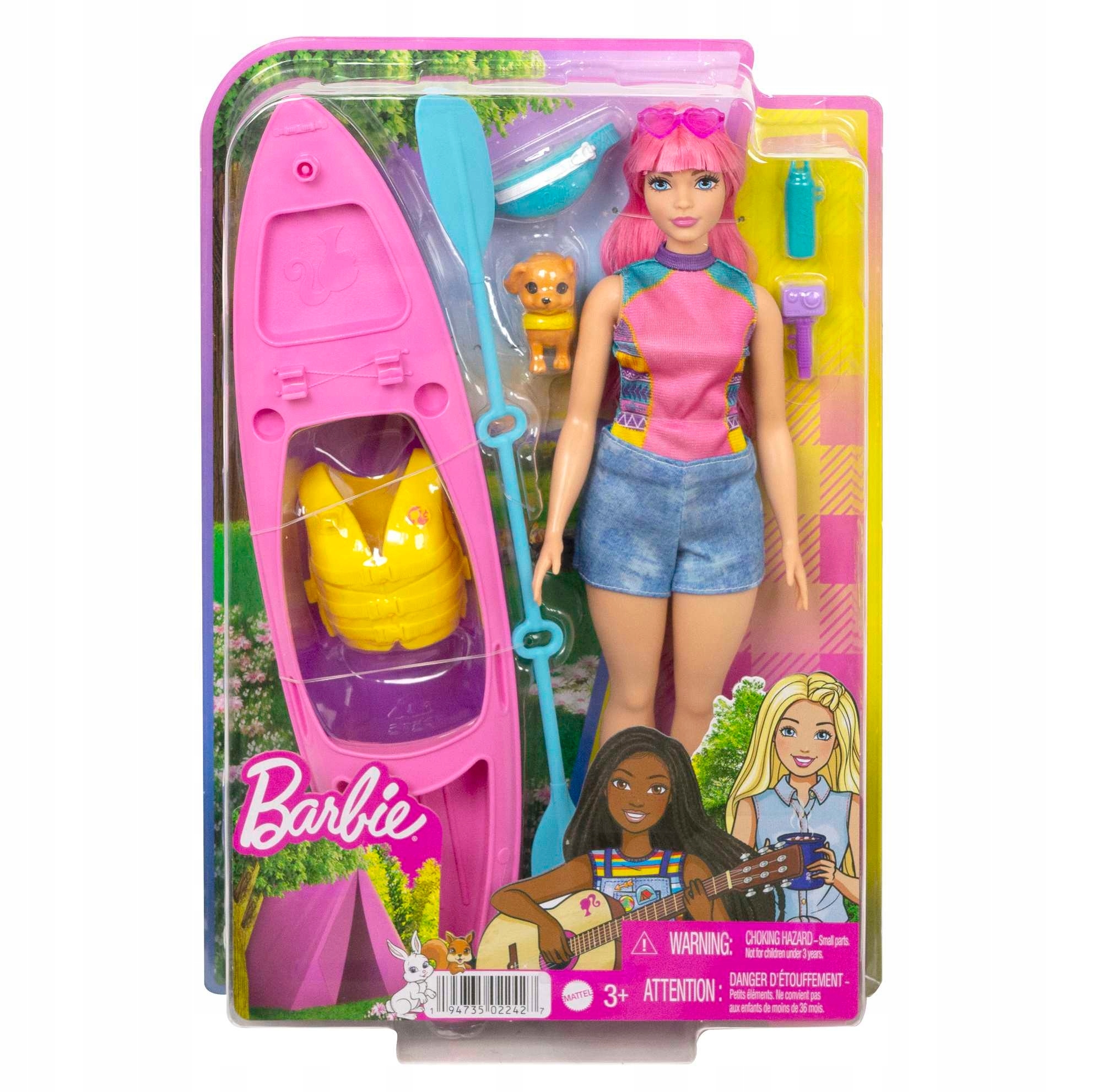 Lalka Barbie + Kajak Mattel Kemping Daisy HDF75