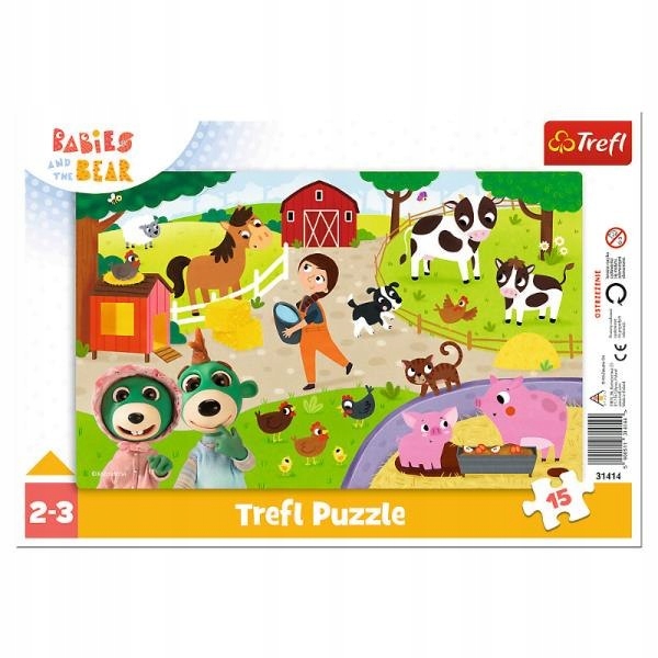 Puzzle ramkowe 15 Urocze Bobaski TREFL