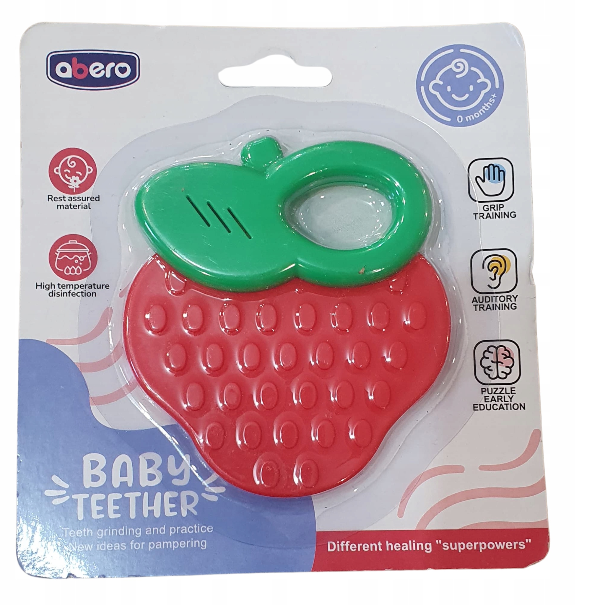 Grzechotka gryzak silikonowy dla niemowląt bezpieczny soft mix