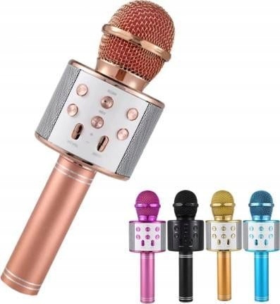 Mikrofon Bezprzewodowy Karaoke Ws-858 Różowy