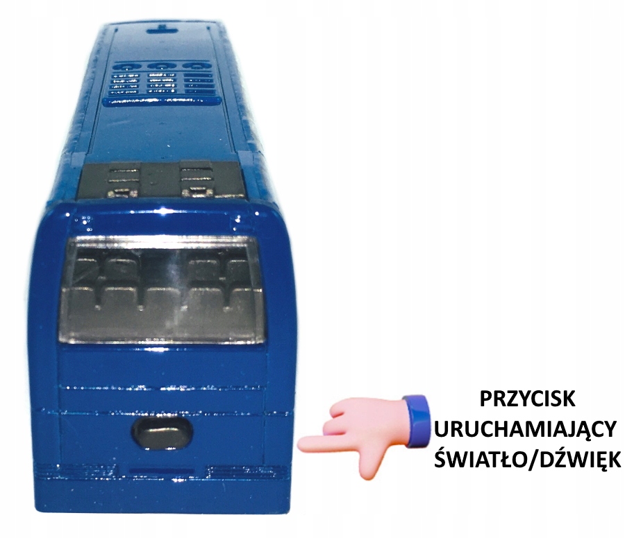 Autobus metalowy z dźwiękami Dromader 718220 czerwony 16cm