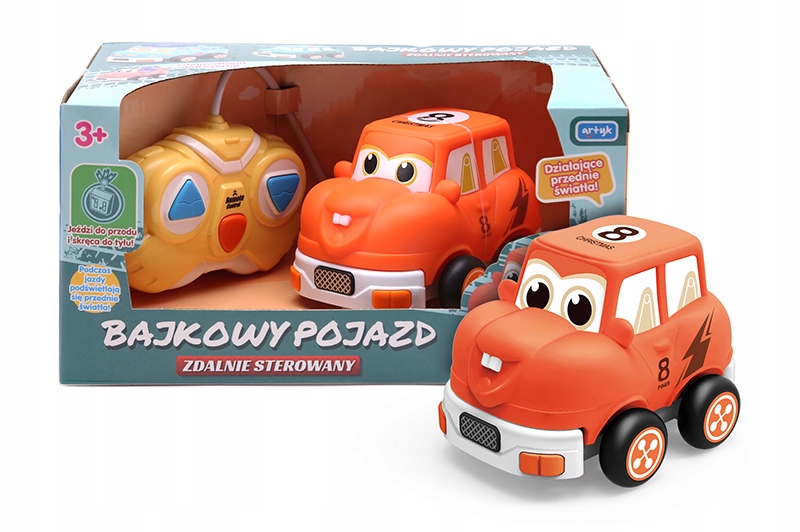 Bajkowy pojazd Artyk samochód zdalnie sterowany pomarańczowy