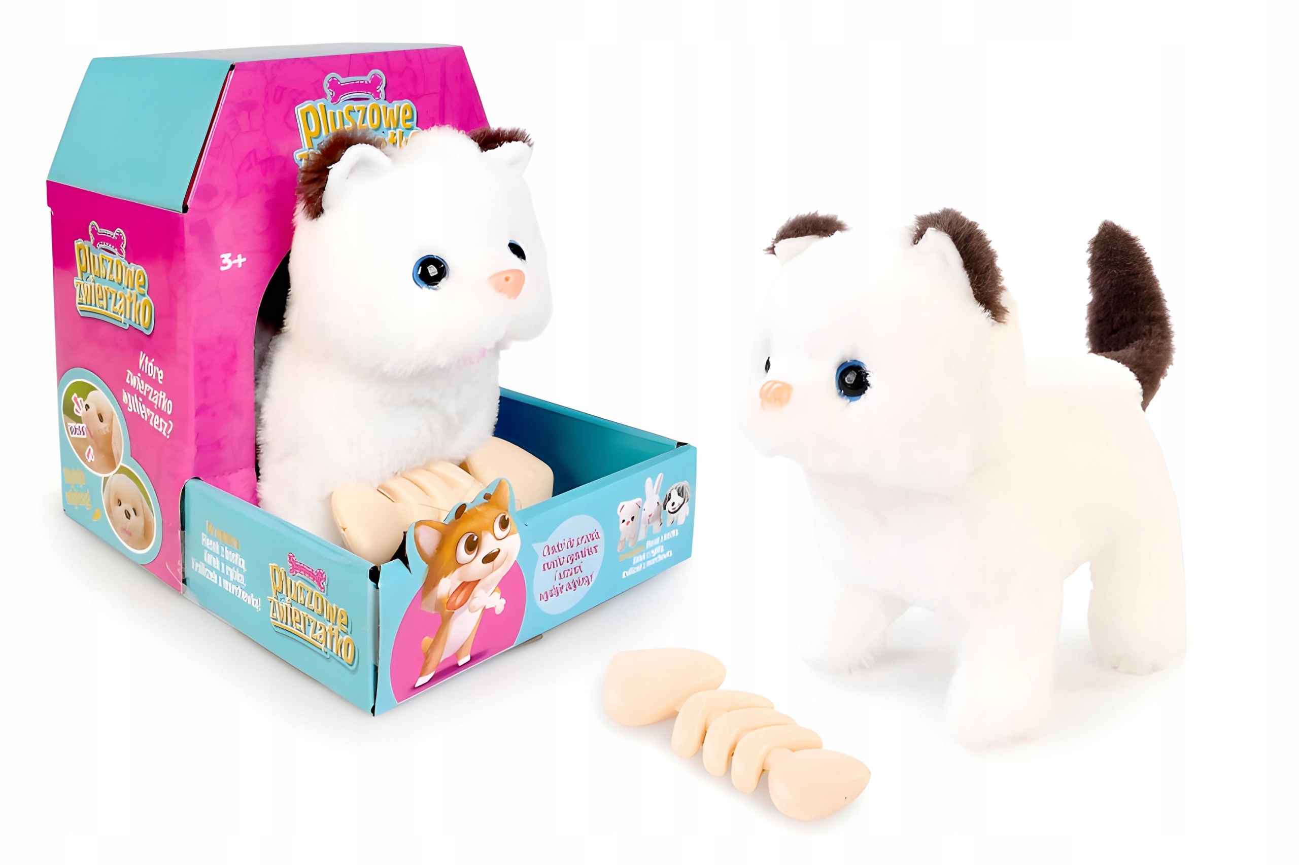 Kotek pluszak interaktywny - miauczy, wydaje odgłosy, maskotka dla dzieci