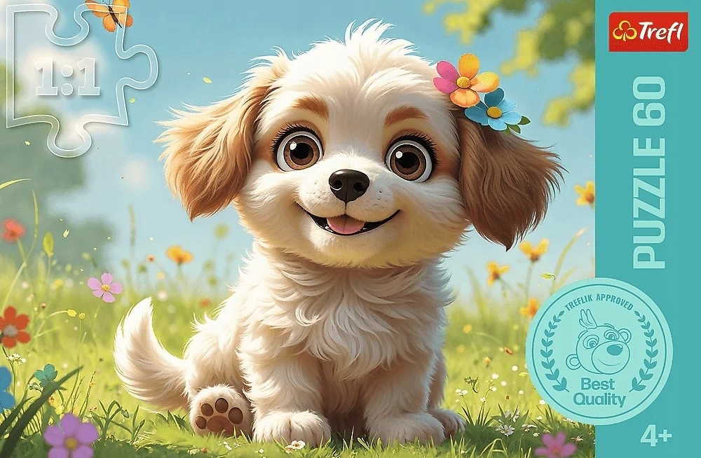 Puzzle 60 elementów Szczeniaczkiem być! 17408 Trefl Piesek