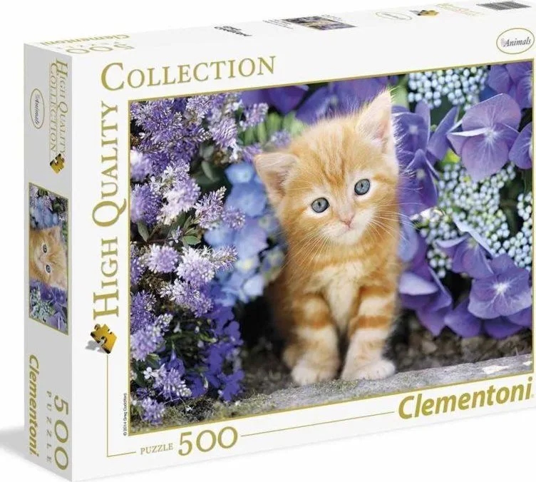 CLEMENTONI PUZZLE 500 GINGER CAT KOTEK IMBIROWY