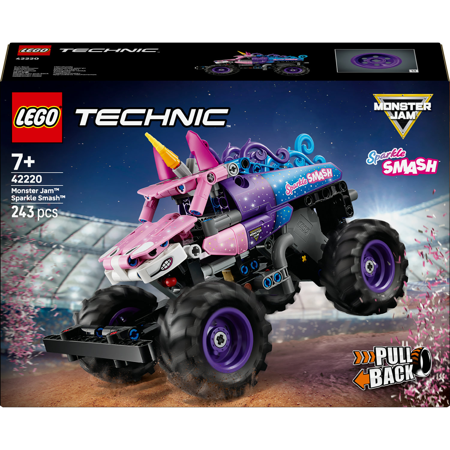 LEGO Technic 42220 Monster Jam Sparkle katalog 2026 7+
