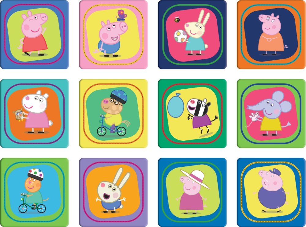 Puzzle 2w1 memos Radosne chwile ze Świnką