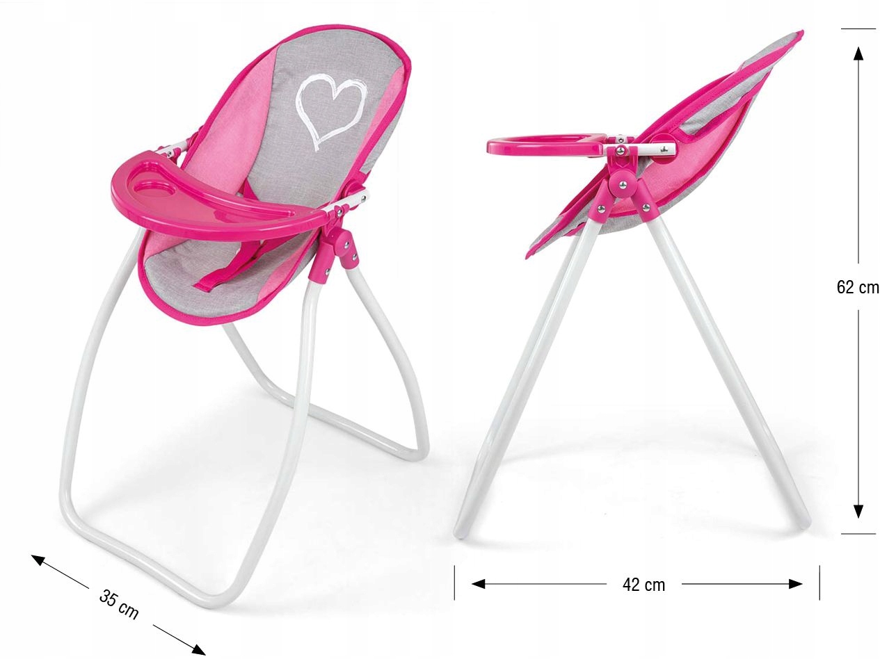 Łóżeczko Dla Lalki Krzesełko + Akcesoria Milly Mally Elsa