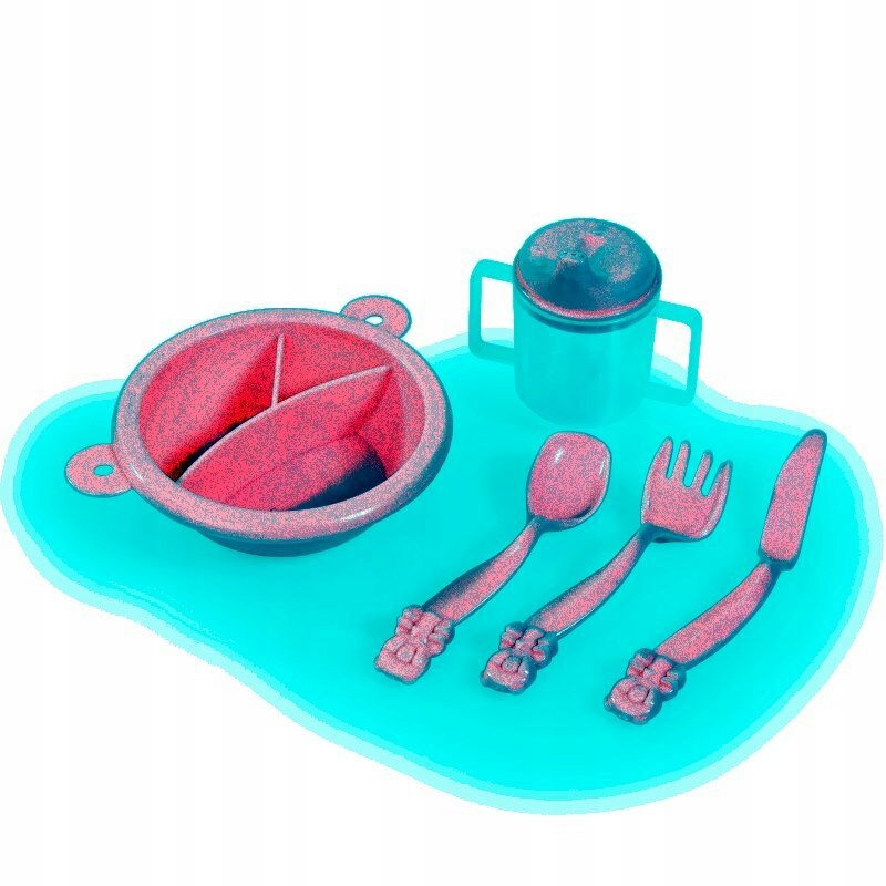 Łóżeczko Dla Lalki Turystyczne, Krzesełko Do Karmienia Z Akcesoriami Bayer