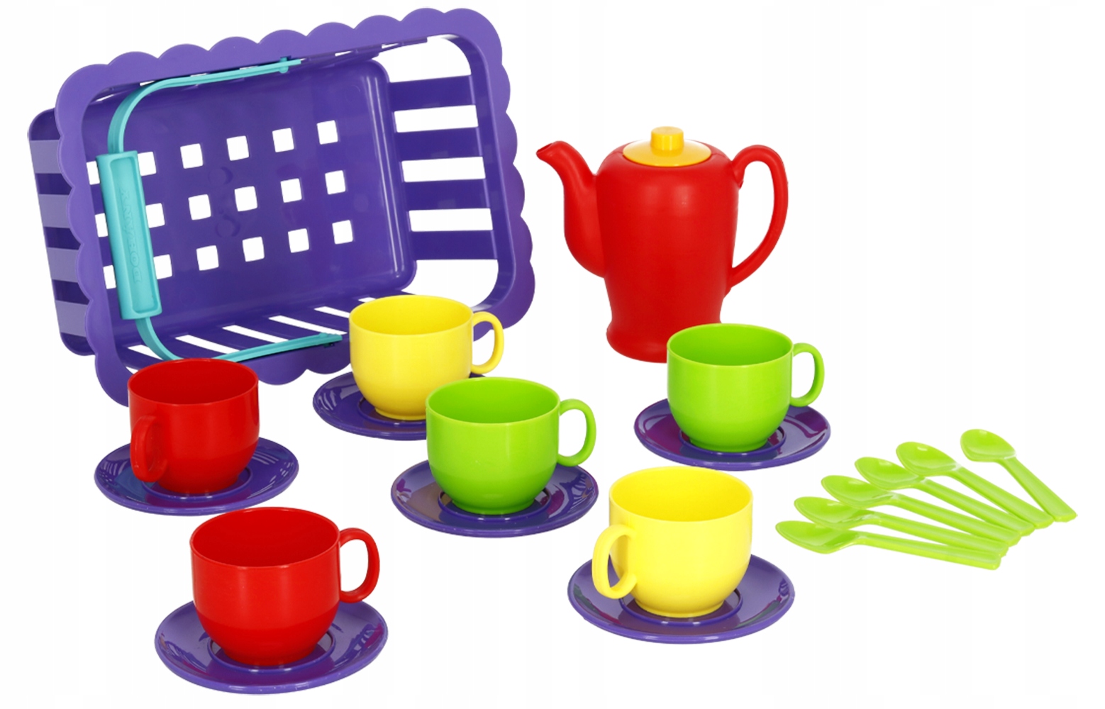 Koszyk z naczyniami, KOLOR RÓŻOWY