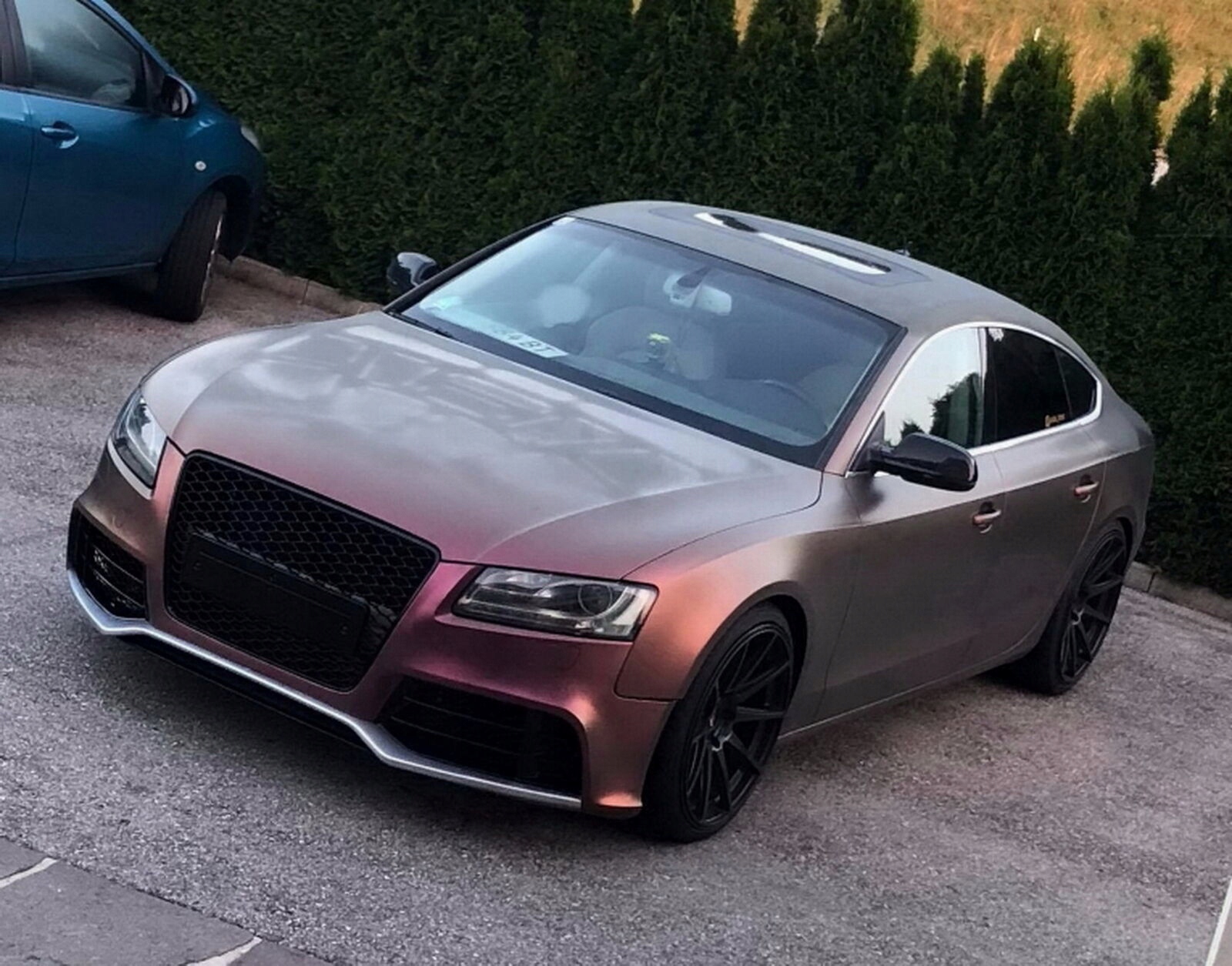 ZDERZAK PRZEDNI + GRILL LOOK RS5 DO AUDI A5 8T OD 2008 DO 2011 Roku