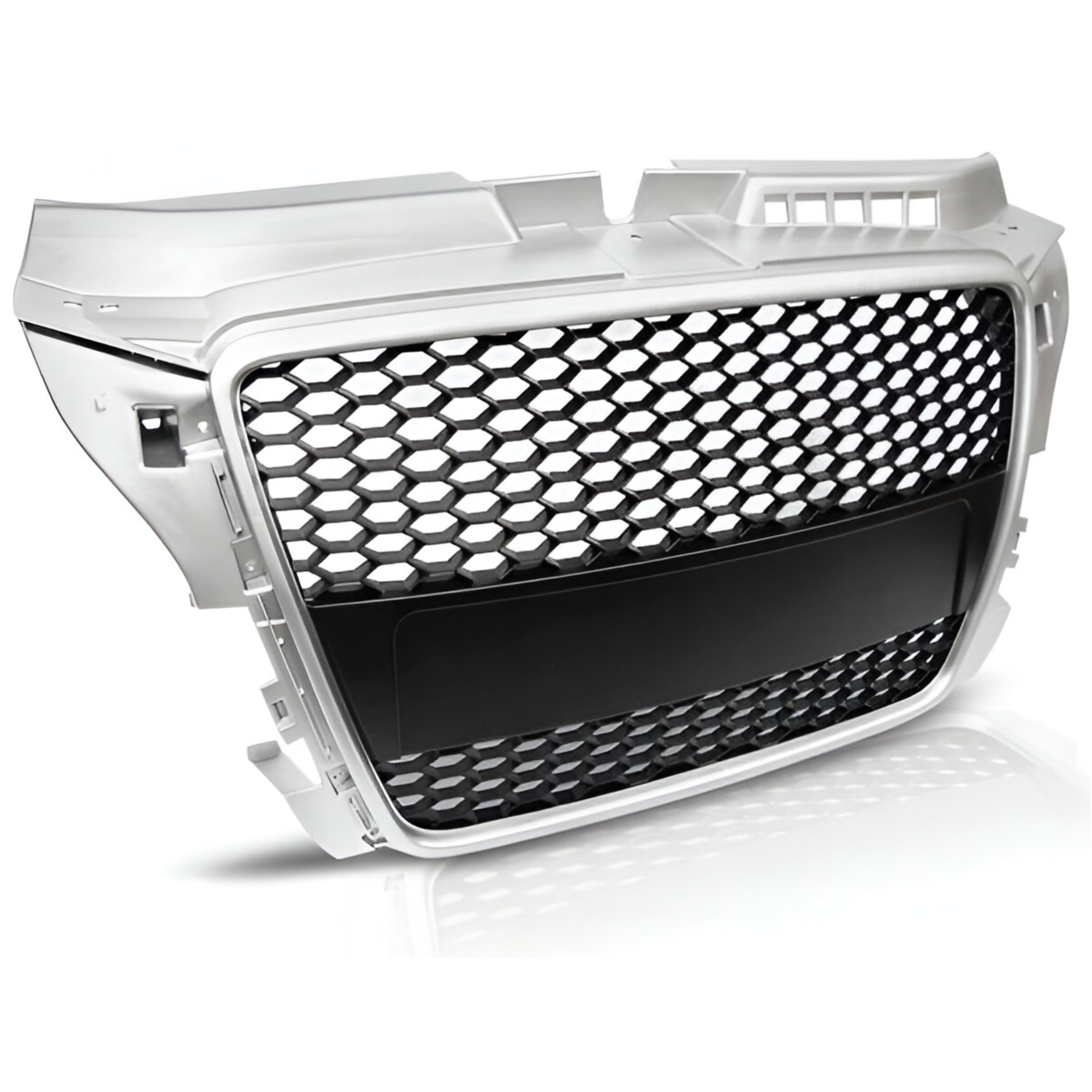 PIĘKNY  Grill Atrapa Do AUDI A3 8P Od 2008 Do 2012 RS-TYPE SILVER Black