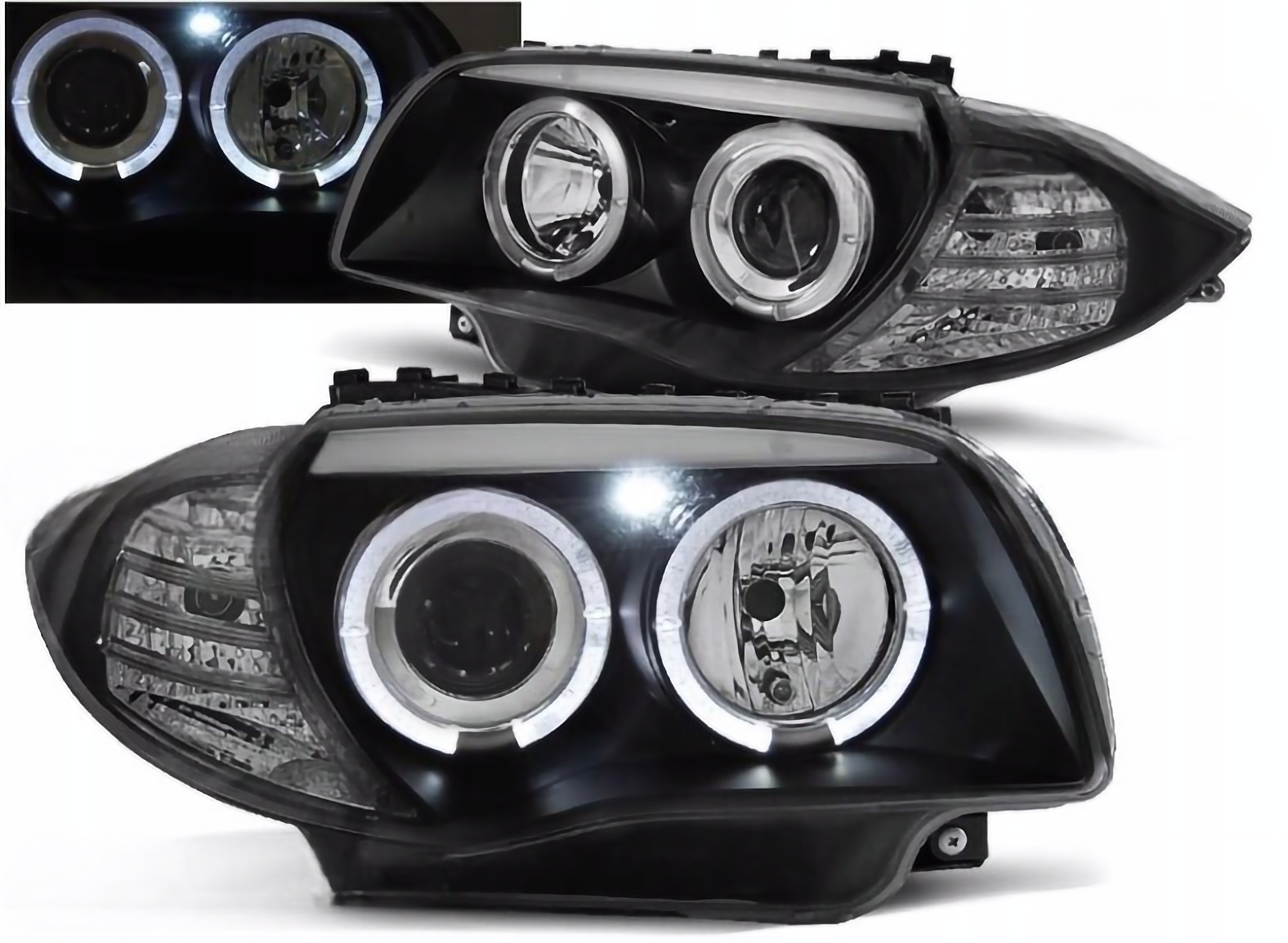Lampy REFLEKTORY Do  BMW 1 E87 E81 OD 2004 DO 2011 Roku  LED Ringi NOWE