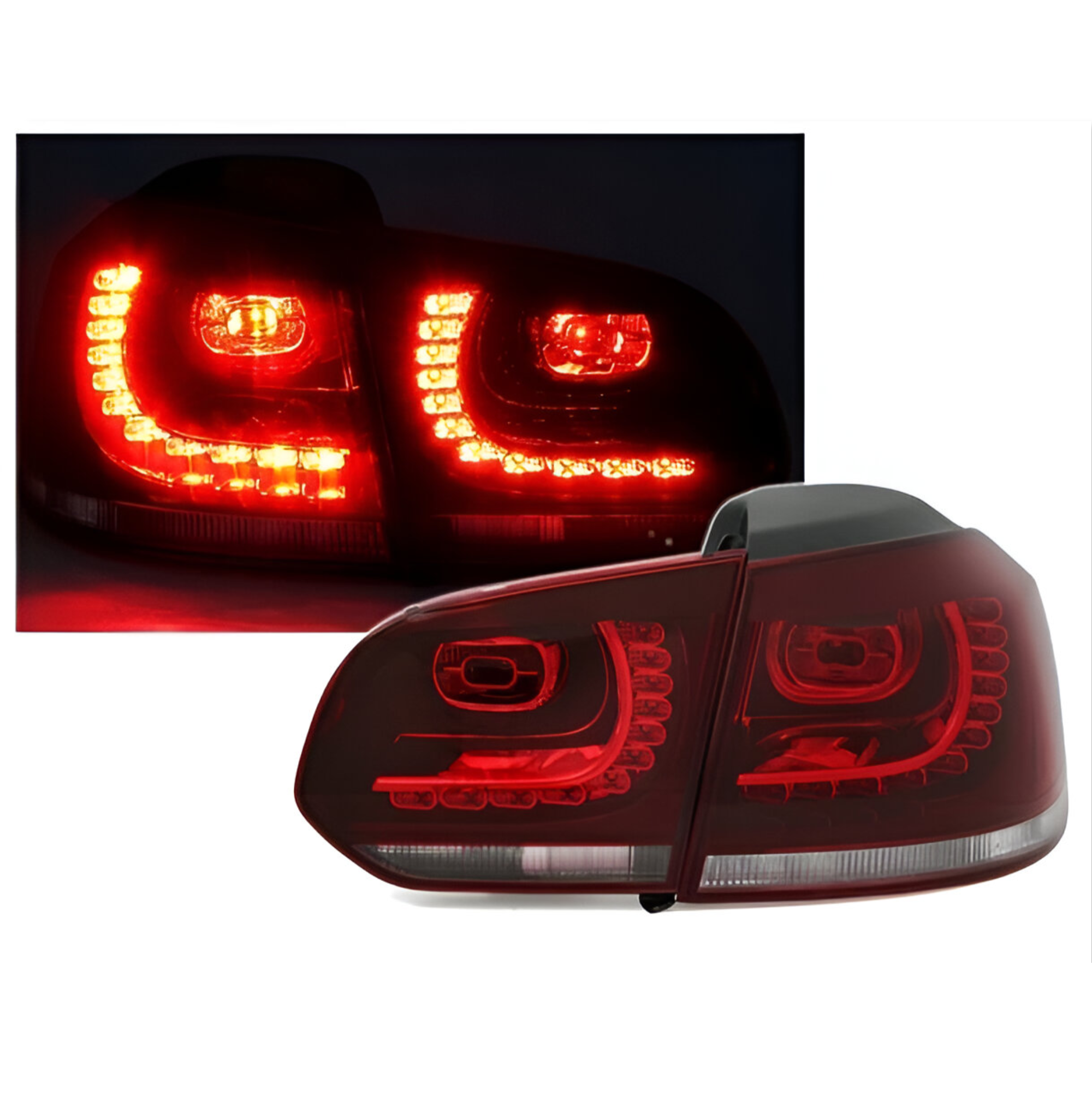 Lampy Tylne DIODOWE VW GOLF 6 VI 08-12 RED WHITE