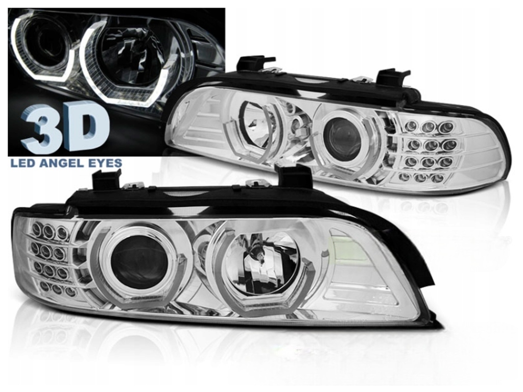 LAMPY REFLEKTORY DO BMW E39 OD 1995 DO 2003 Roku DAYLIGHT CHROME