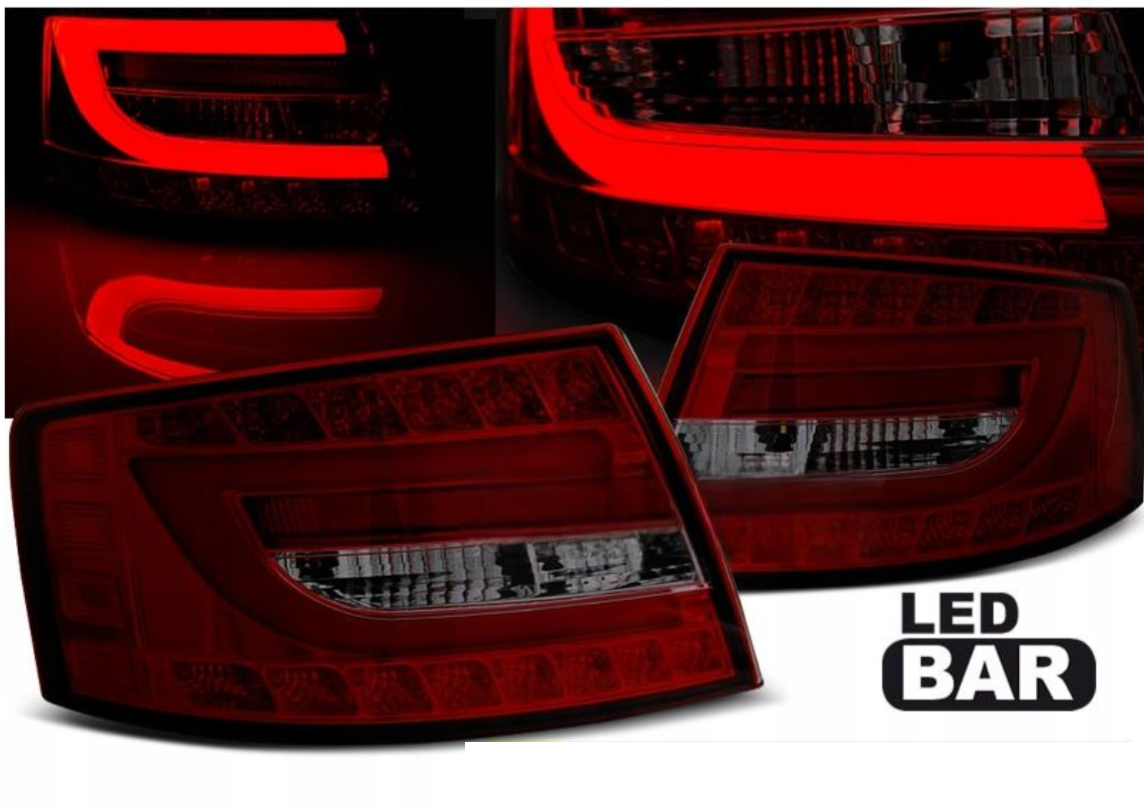 Lampy Do AUDI A6 SEDAN  Od 2004 Do 208 LED BAR SMOKE Wtyczka na 7 PINÓW