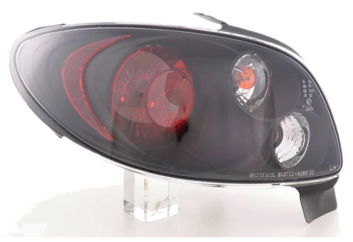 NOWE Lampy Tylne Do PEUGEOT 206 HATCHBACK OD 10.1998Roky BLACK Atest