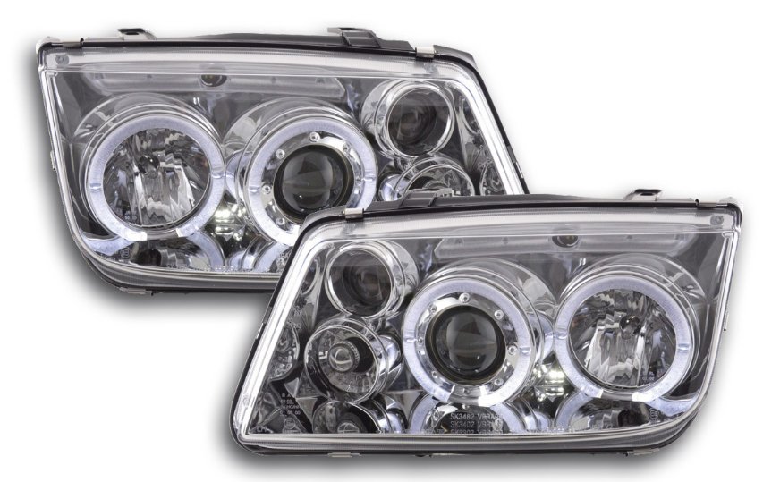 LAMPY REFLEKTORY Do  VW BORA Od 1998 Do 2005 RINGI CHROME LED