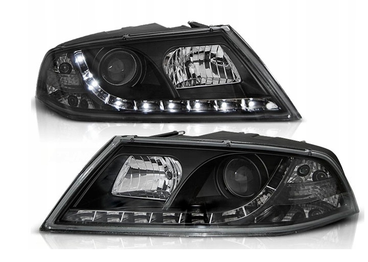 REFLEKTORY LAMPY Do SKODA OCTAVIA II 2 OD 2004 DO 2008 R H7 DAYLIGHT BLACK