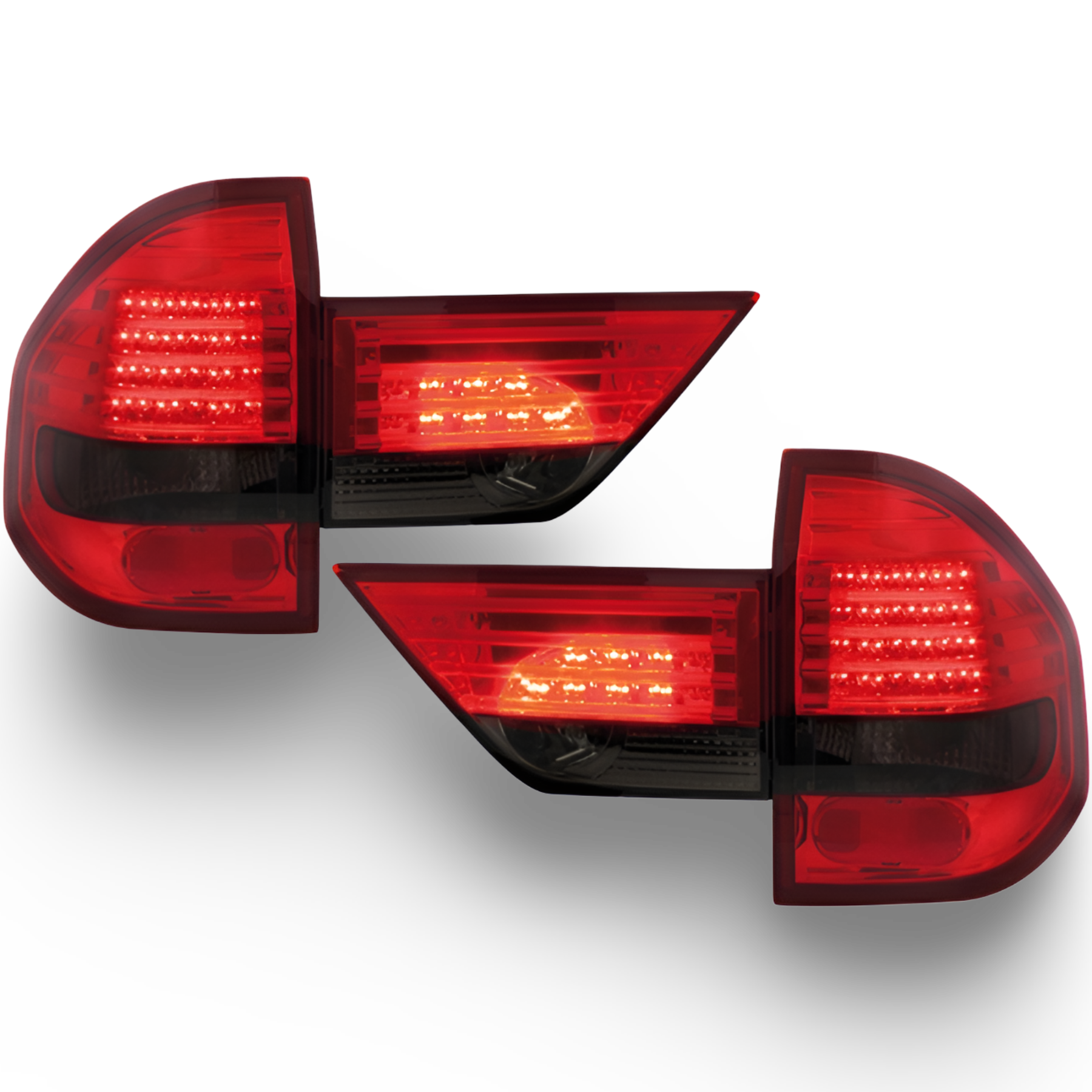 TYLNE Lampy DIODOWE Do BMW X3 E83 Od 2004 Do 2006 LED RED-SMOKE ATEST NOWE