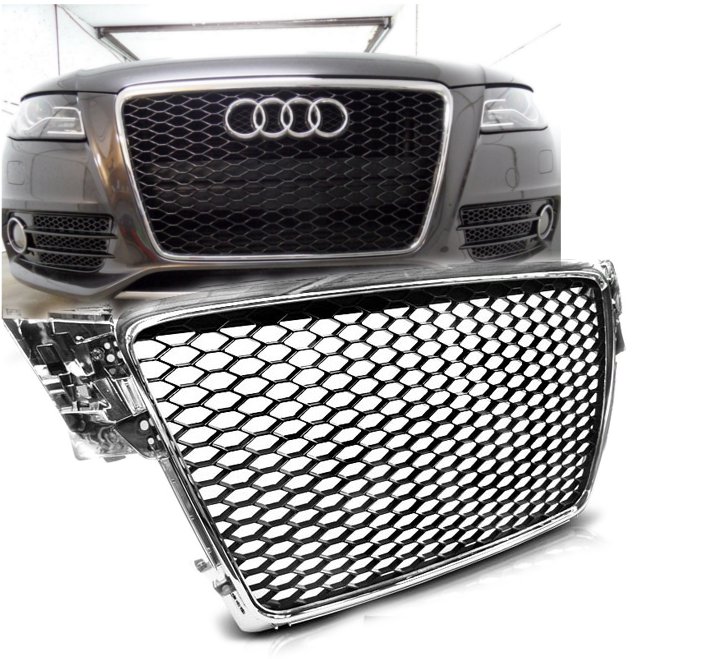 Grill ATRAPA AUDI A4 B8 08-11 CHROME RS-STYLE