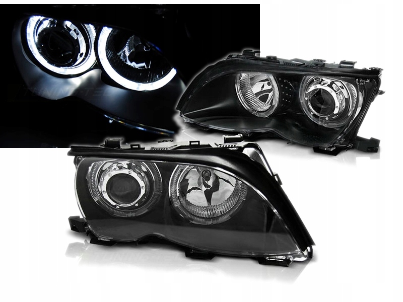 LAMPY Do BMW E46 Od 2001 Do 2005 SEDAN TOURING BIAŁE Ringi LED GRATIS H7