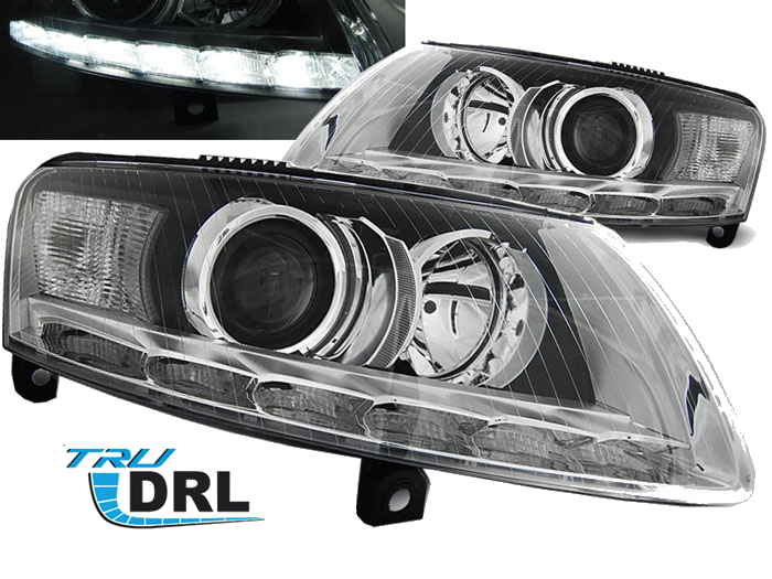 LAMPY REFLEKTORY DO  AUDI A6 C6 OD 2004 DO 2008 LED do DZIENNEJ Bi -XENON