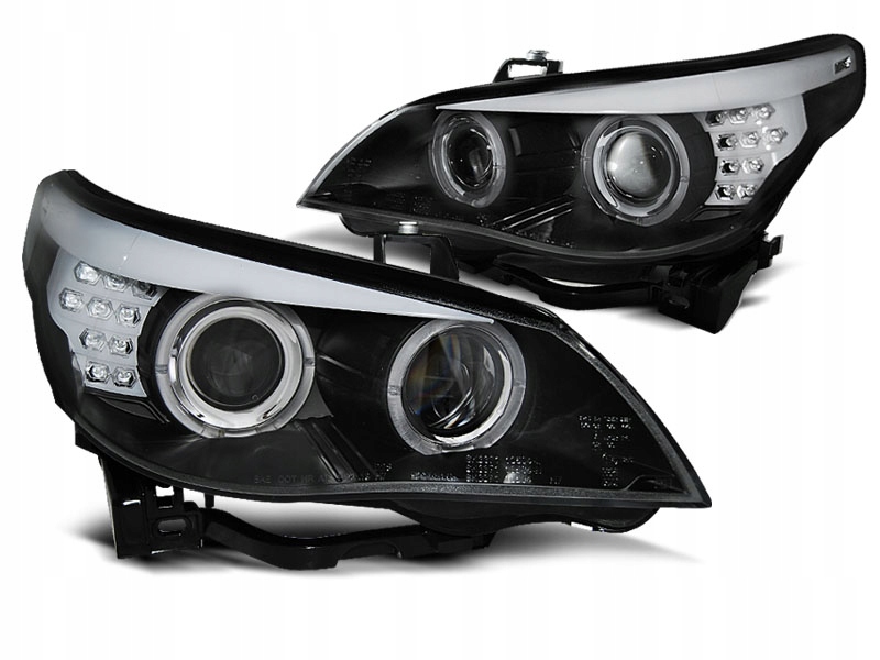 LAMPY REFLEKTORY XENON RINGI LED do BMW E60 E61 OD 2005 DO 2007 Roku