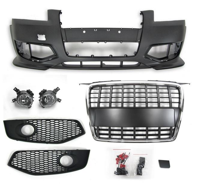 ZDERZAK PRZEDNI Do AUDI A3 8P, 8PA Od 2005 Do 2008 BLACK CHROM BEZ PDC, SRA