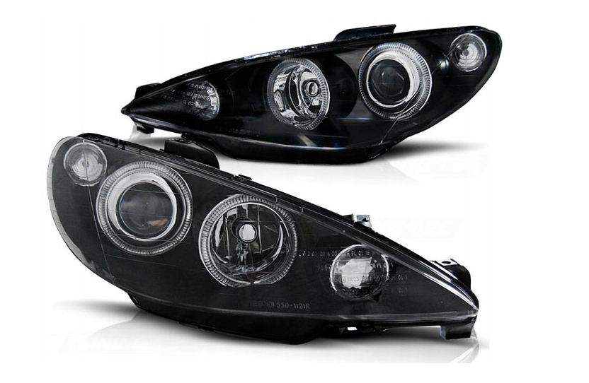 Lampy Reflektory PEUGEOT 206 OD 2002- H7/H7 RINGI