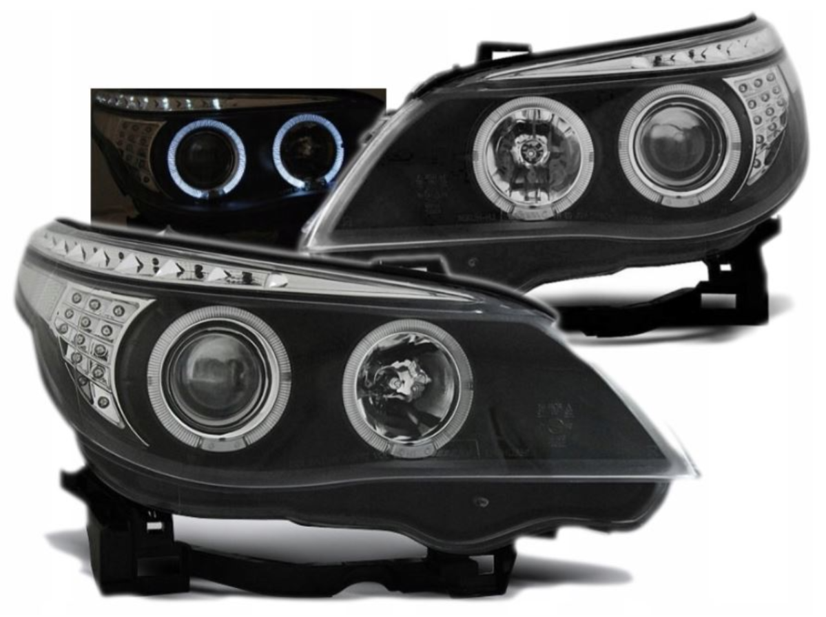 NOWE Lampy Reflektory Do BMW E60/E61 Od 2003 Do 2007 LED KIERUNKOWSKAZ  +H1