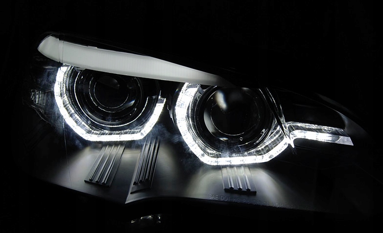 LAMPY Reflektory Do BMW X5 E70 Od 2007 Do 2010 Roku RINGI LED 3D XENON
