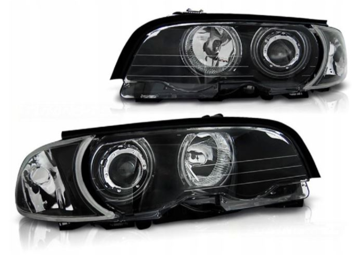 LAMPY Reflektory Do BMW E46 COUPE CABRIO Od 1999 Do 2003 BIAŁE RINGI CCF