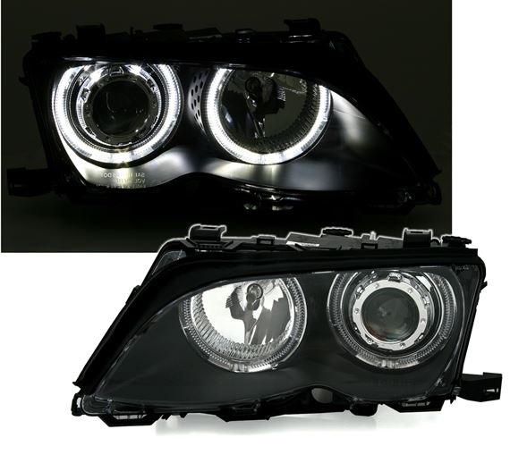 Lampy Reflektory BMW E46 01-05r BIAŁE RINGI CCFL
