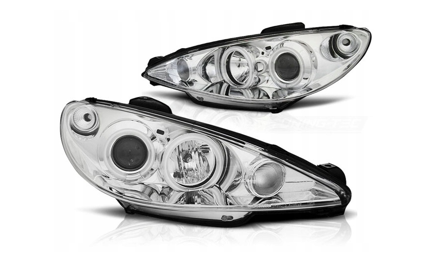 Lampy Reflektory PEUGEOT 206 od 2002- RINGI CCFL