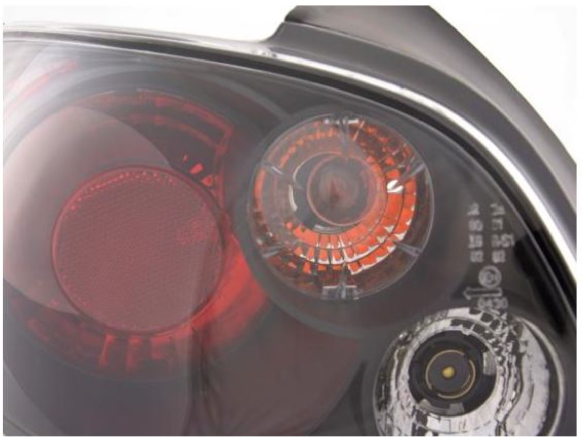 NOWE Lampy Tylne Do PEUGEOT 206 HATCHBACK OD 10.1998Roky BLACK Atest